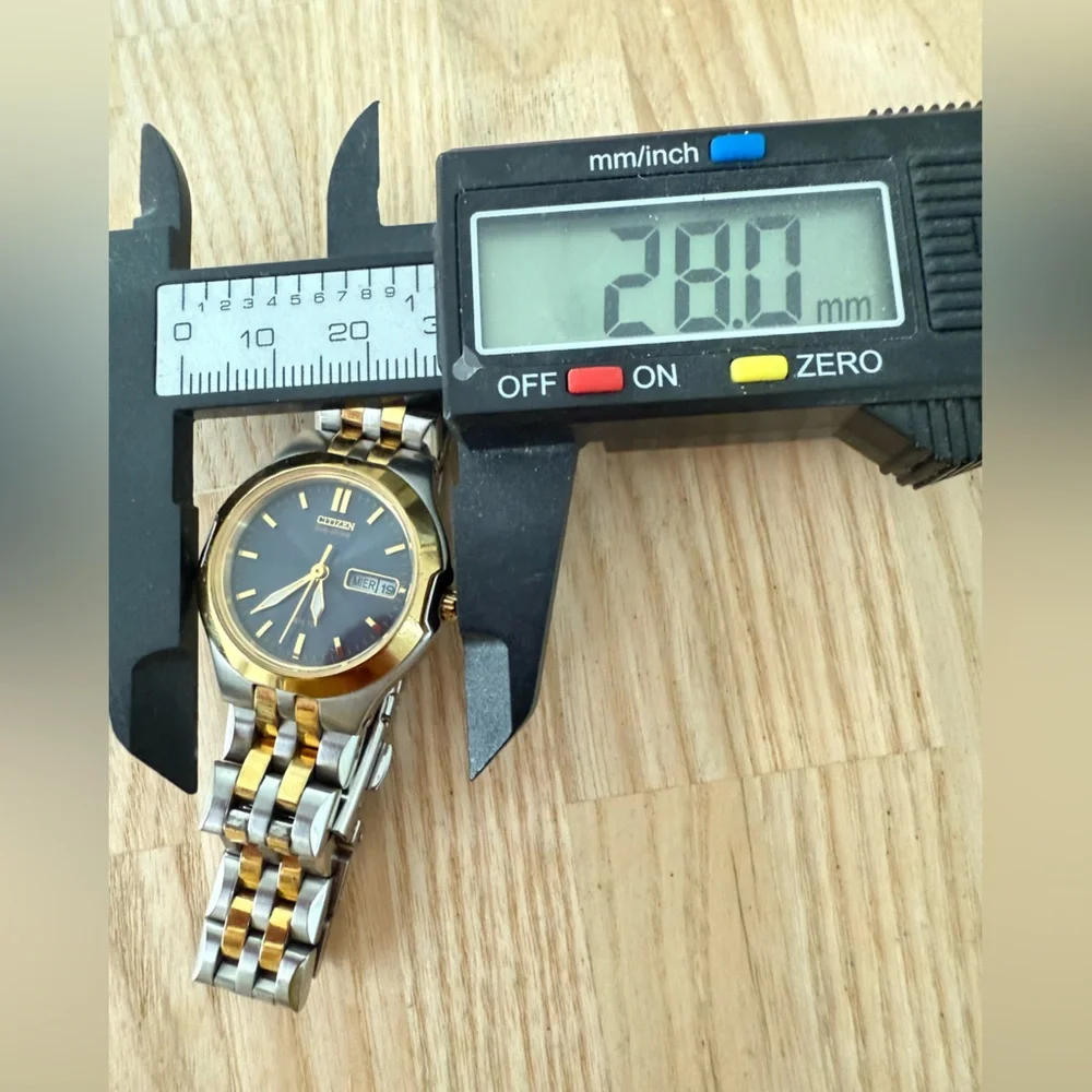Citizen eco-drive ladies blue dial two toned solar power dress watch